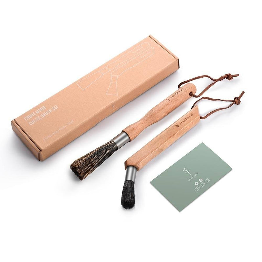 PROFESSIONAL COFFEE BRUSH SET NATURAL BEECH WOOD - soulhand