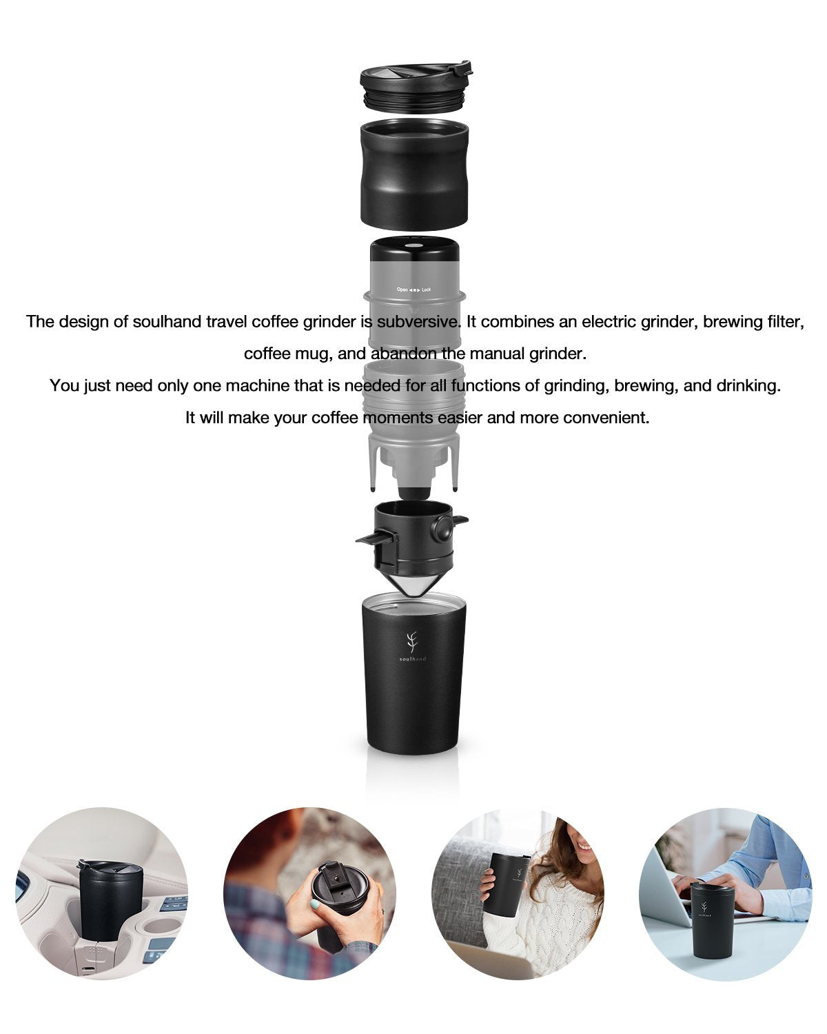 Soulhand USB Electric in Travel Coffee Grinder – soulhand