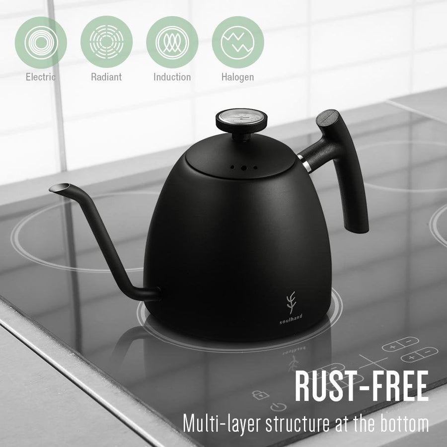 Pour Over Gooseneck Coffee Kettle with Thermometer by Barista Warrior –  Nossa Familia Coffee