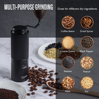 Portable Coffee Grinder, Electric and Manual 2-in-1 Café Grind