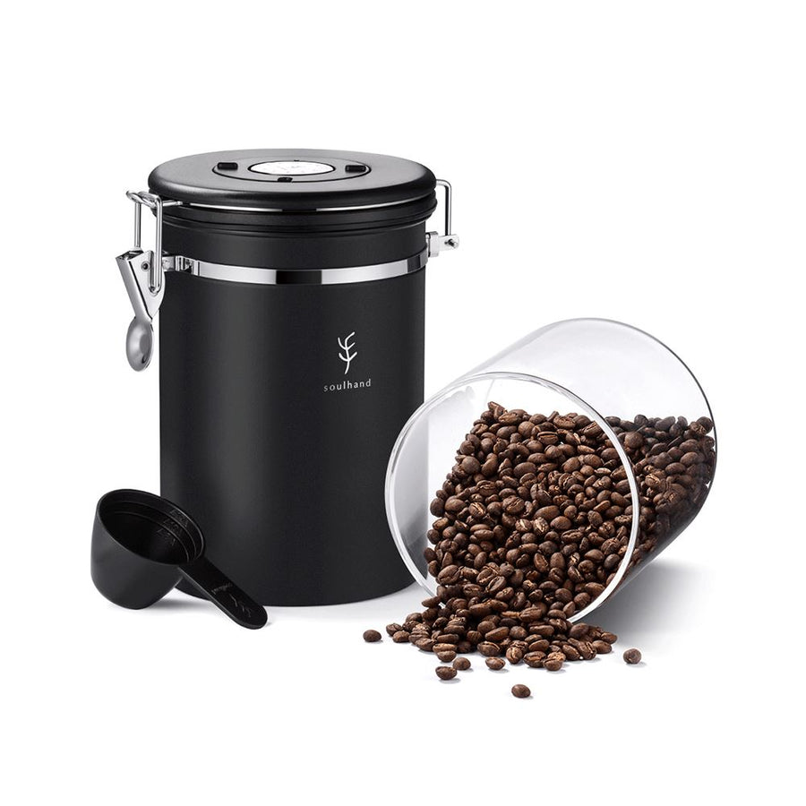 Soulhand Airtight Coffee Canister Unique Glass Inner 22oz - soulhand