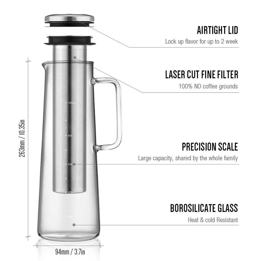 Soulhand Airtight Cold Brew Coffee Maker 40oz - soulhand