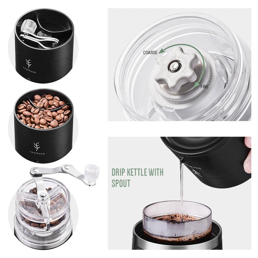 Manual Coffee Grinder Fine to Coarse - Portable Espresso Grinder for  Camping or Travel Coffee Bean Grinder Espresso Coffee Grinder Easy To Use  Hand Coffee Grinder Coffee Bean Grinder with Adjustable Settings