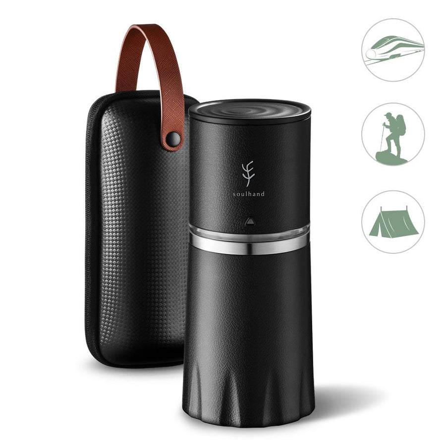 Portable Coffee Grinder, Electric and Manual 2-in-1 Café Grind