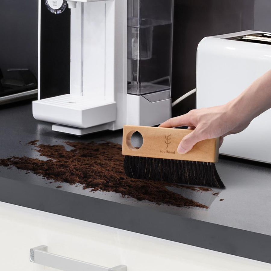 Soulhand Coffee Cleaning Brush Coffee Bar Brush Wooden Handle - soulhand