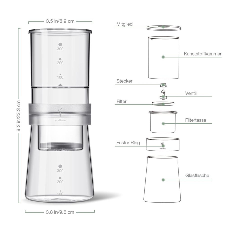 Soulhand Cold Brew Coffee Maker Ice Drip 350ml - soulhand