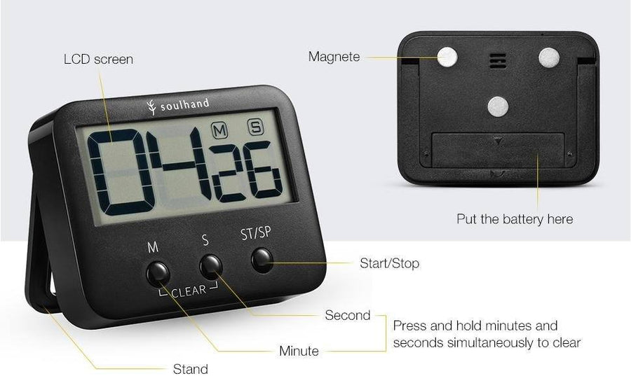 Soulhand Digital Kitchen Cooking Timer Clock( Only USA) - soulhand