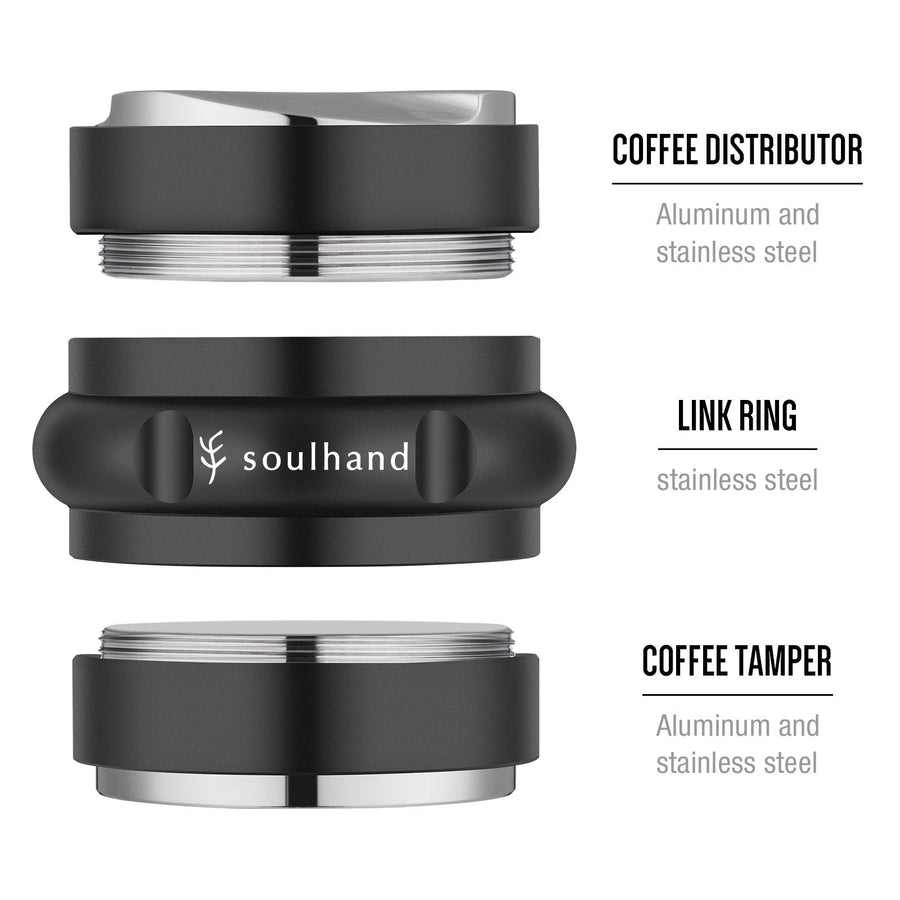 Soulhand Espresso Tamper 2 In 1 Coffee Distributor Dual Head 51mm - soulhand