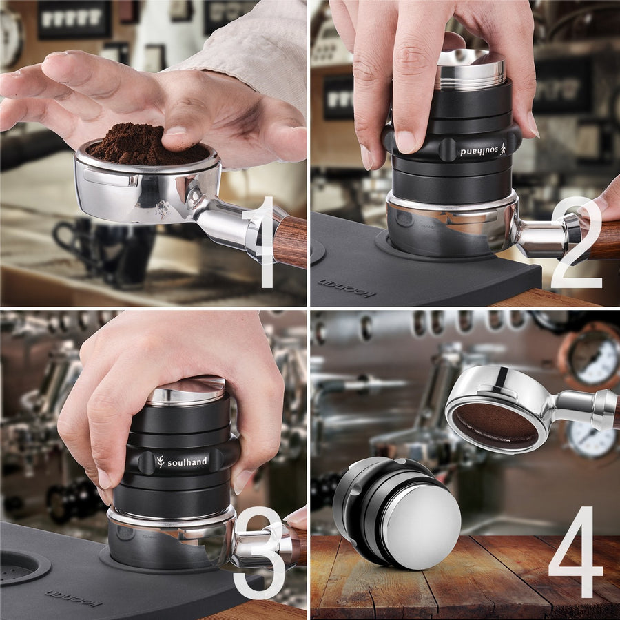 Soulhand Espresso Tamper 2 In 1 Coffee Distributor Dual Head 51mm - soulhand