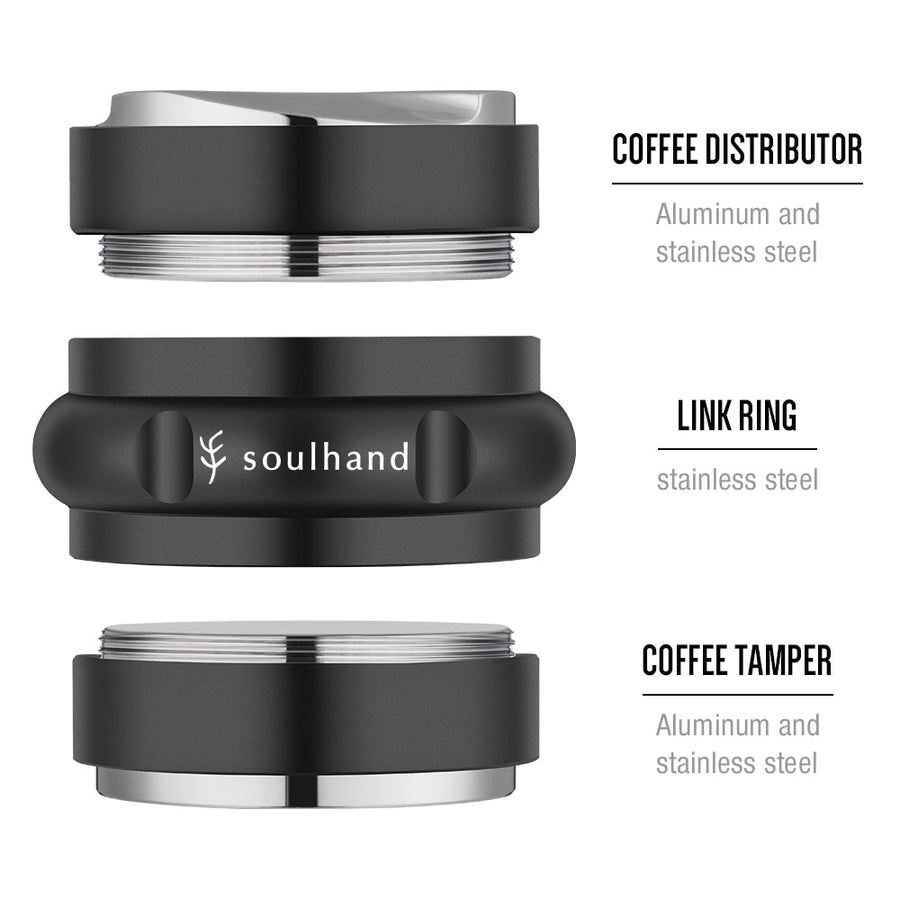 Soulhand Espresso Tamper 2 In 1 Coffee Distributor Dual Head 58mm - soulhand