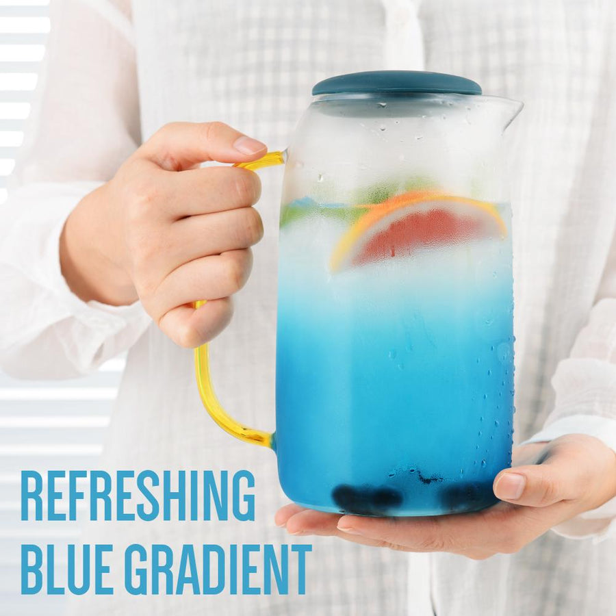 Soulhand Glass Water Pitcher with Two Cups 48oz/1.5L - soulhand