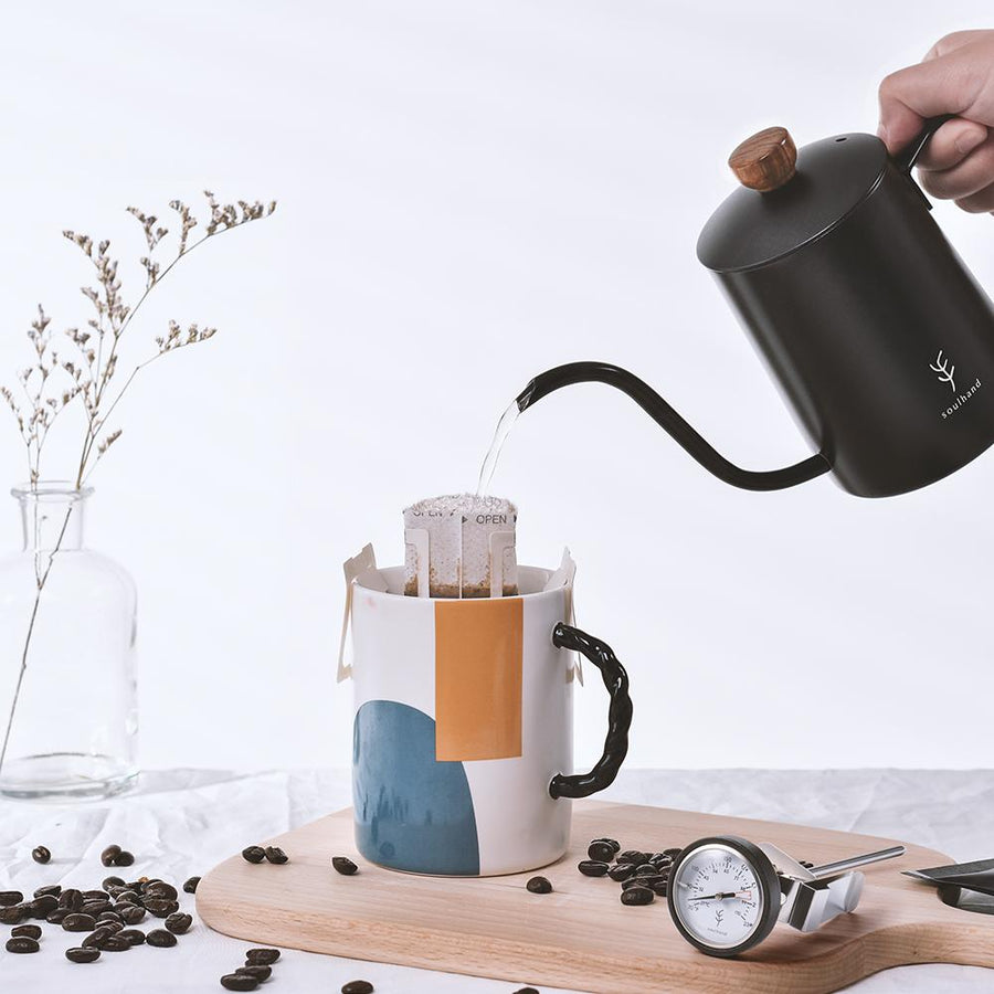 Soulhand Gooseneck Kettle Pour Over Coffee Kettle with Thermometer 21oz/600ml - soulhand