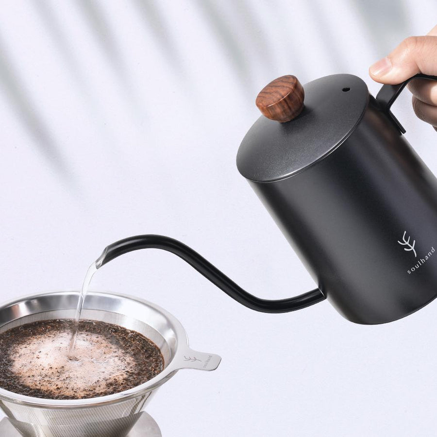 Soulhand Gooseneck Kettle Pour Over Coffee Kettle with Thermometer 21oz/600ml - soulhand