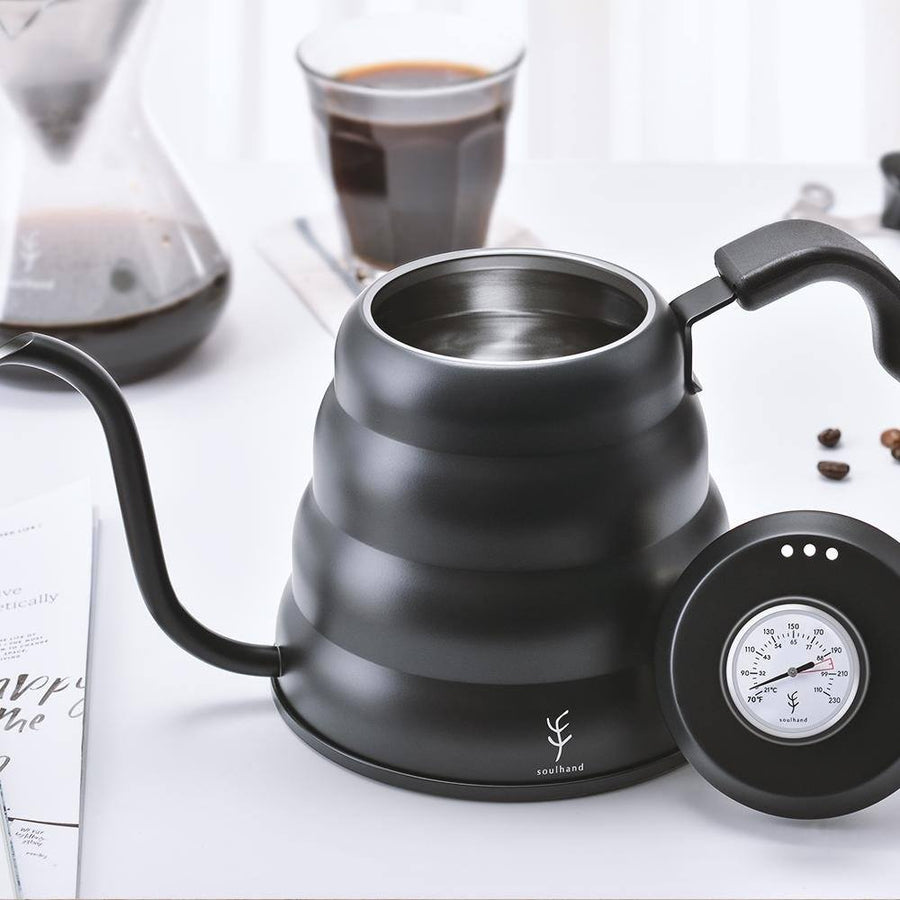 Soulhand Gooseneck Kettle, Pour Over Coffee Kettle with Thermometer - soulhand