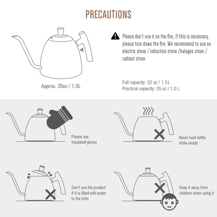 Soulhand Pour Over Coffee Kettle Gooseneck Kettle Green 51oz/1500ML - soulhand