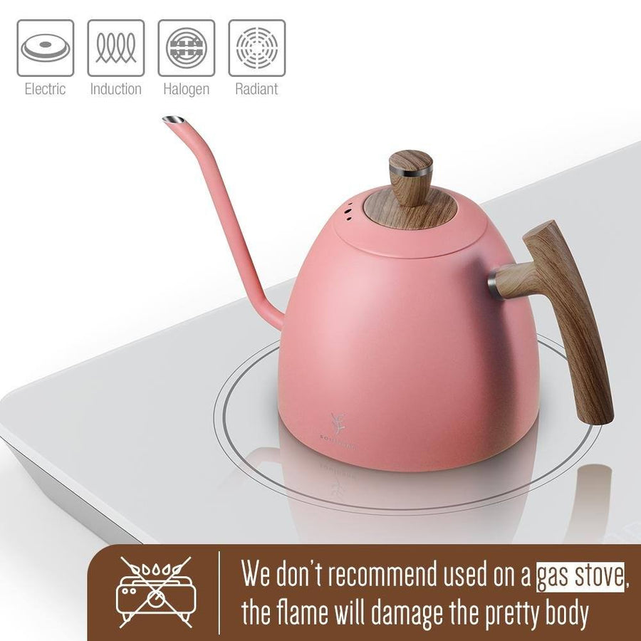 Soulhand Pour Over Coffee Kettle Gooseneck Kettle Pink 51oz/1500ML - soulhand