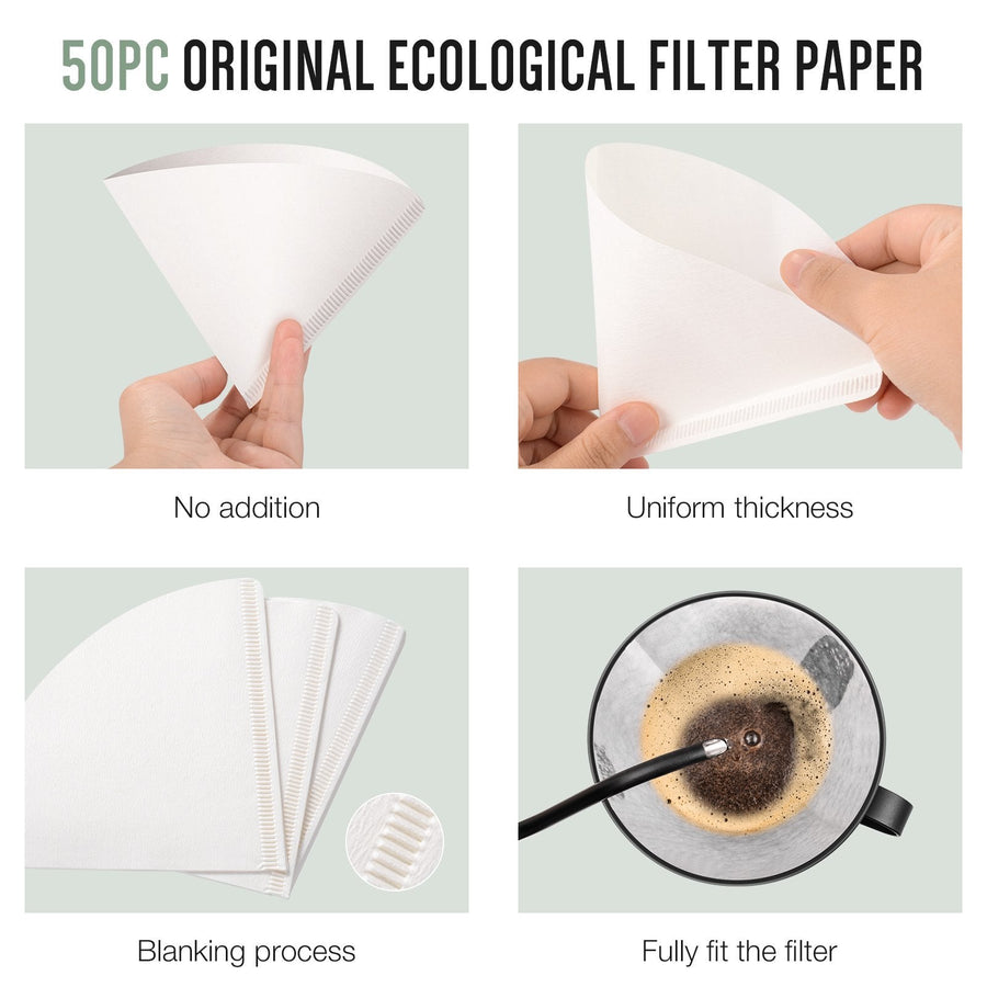 Soulhand Pour Over Coffee Maker Set, 17oz, 50 Pcs Filter Paper - soulhand