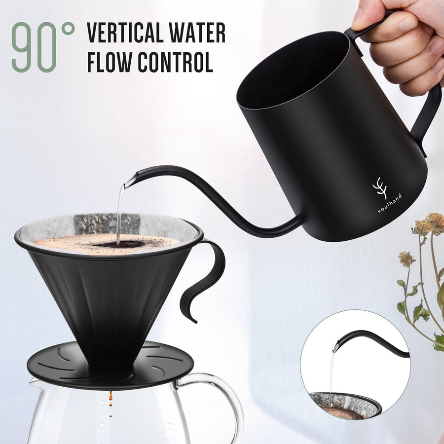 US ONLY】Soulhand Pour Over Coffee Maker Set, 17oz, 50 Pcs Filter
