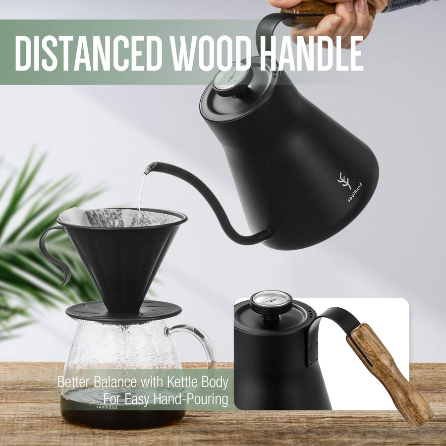 US Only】Soulhand Pour Over Kettle with Thermometer, Gooseneck Kettle –  soulhand