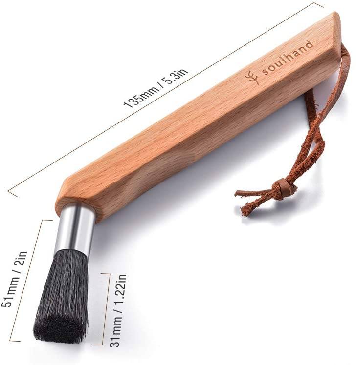 Soulhand Professional Espresso Cleaning Brush Wood Color - soulhand