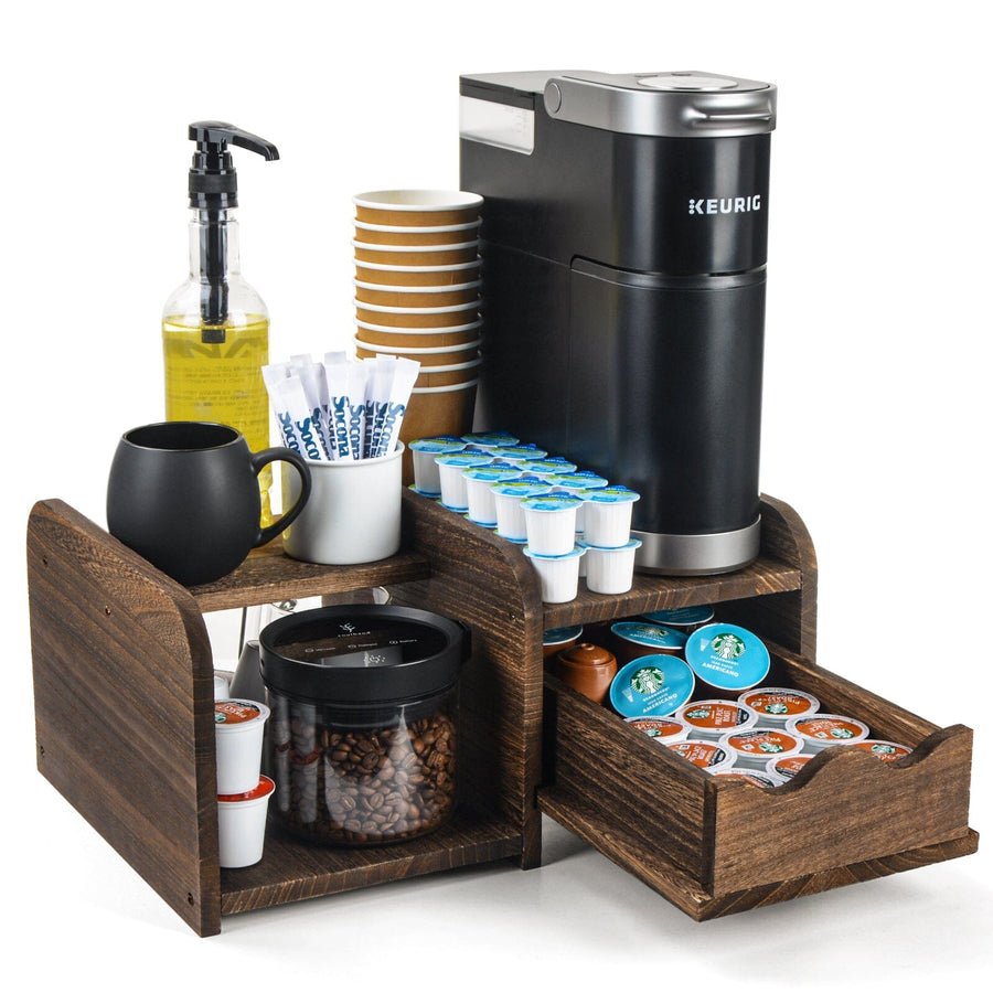 US Only】Soulhand Coffee Station Organizer with Drawer, Wooden Coffee –  soulhand