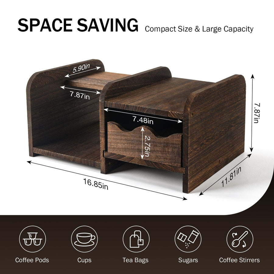 US Only】Soulhand Coffee Station Organizer with Drawer, Wooden Coffee –  soulhand